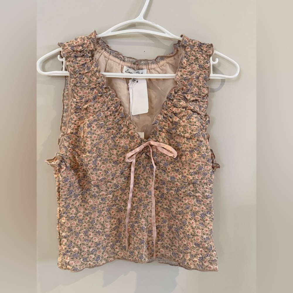 Emory Park Floral Ruffle Blouse